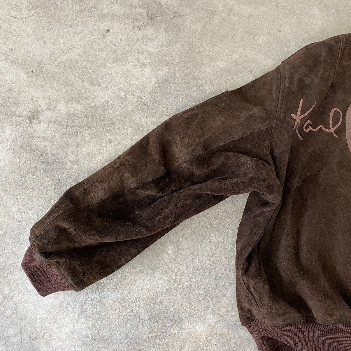 Karl Helmut × Vintage VTG Karl Helmut Cowhide Hand Painted Leather Bomber Jacket Size US M / EU 48-50 / 2 - 13 Thumbnail