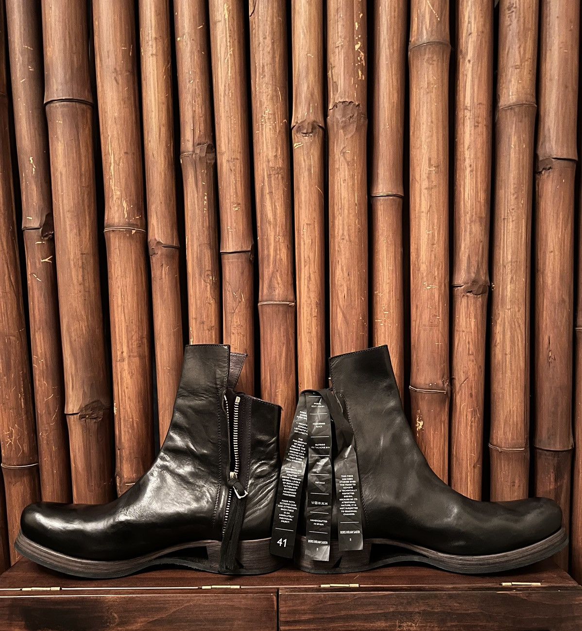 image of Boris Bidjan Saberi Boots in Black, Men's (Size 8)