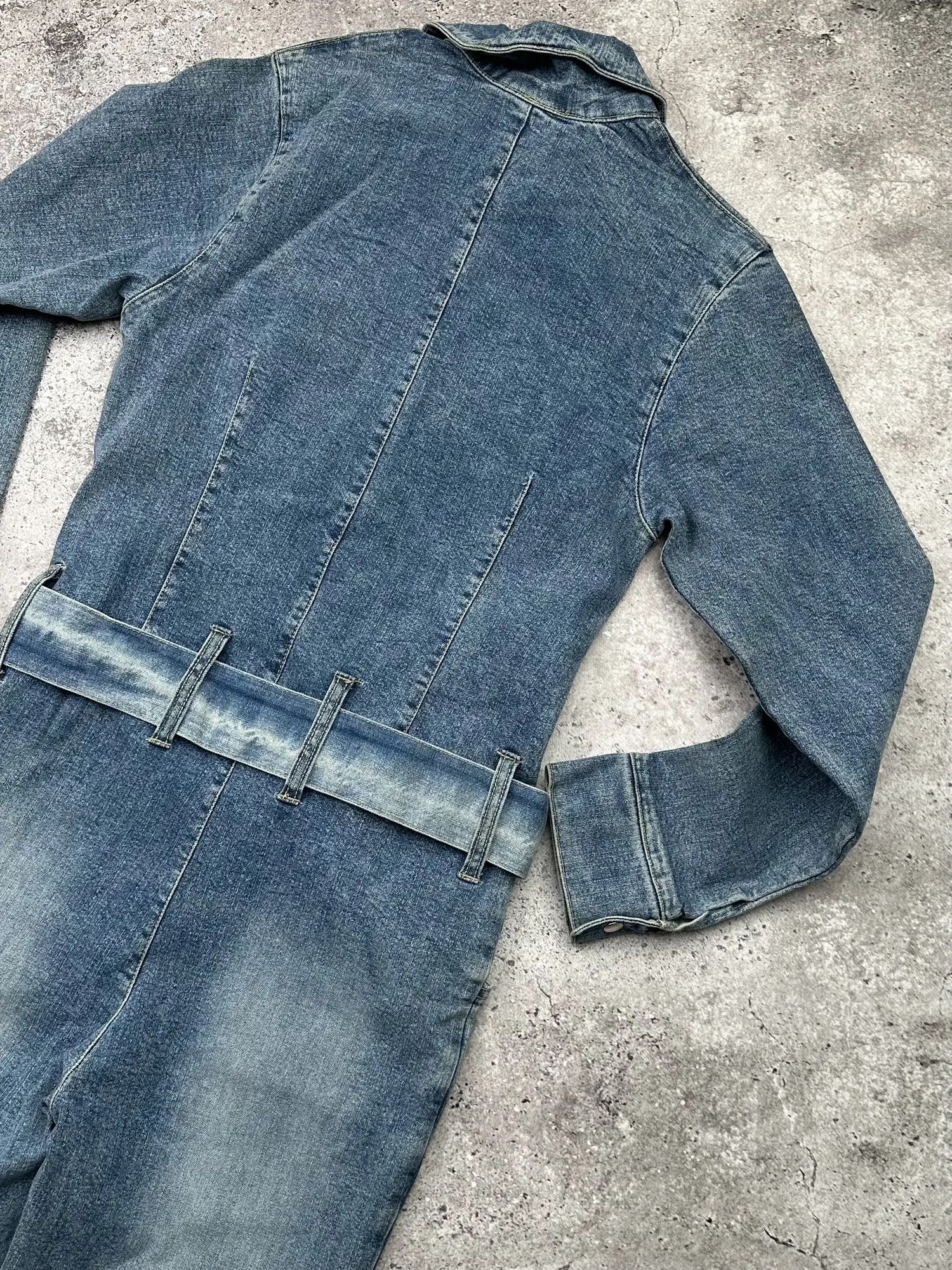 Vintage Vintage Denim Flare Faded Overalls C574(V338) Size 27" / US 4 / IT 40 - 7 Thumbnail