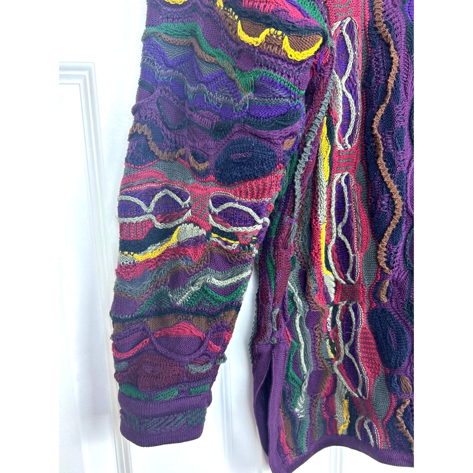 Coogi Rare Coogi Purple Multi Sweater 90's Metal Clasp Nec Size US M / EU 48-50 / 2 - 4 Thumbnail