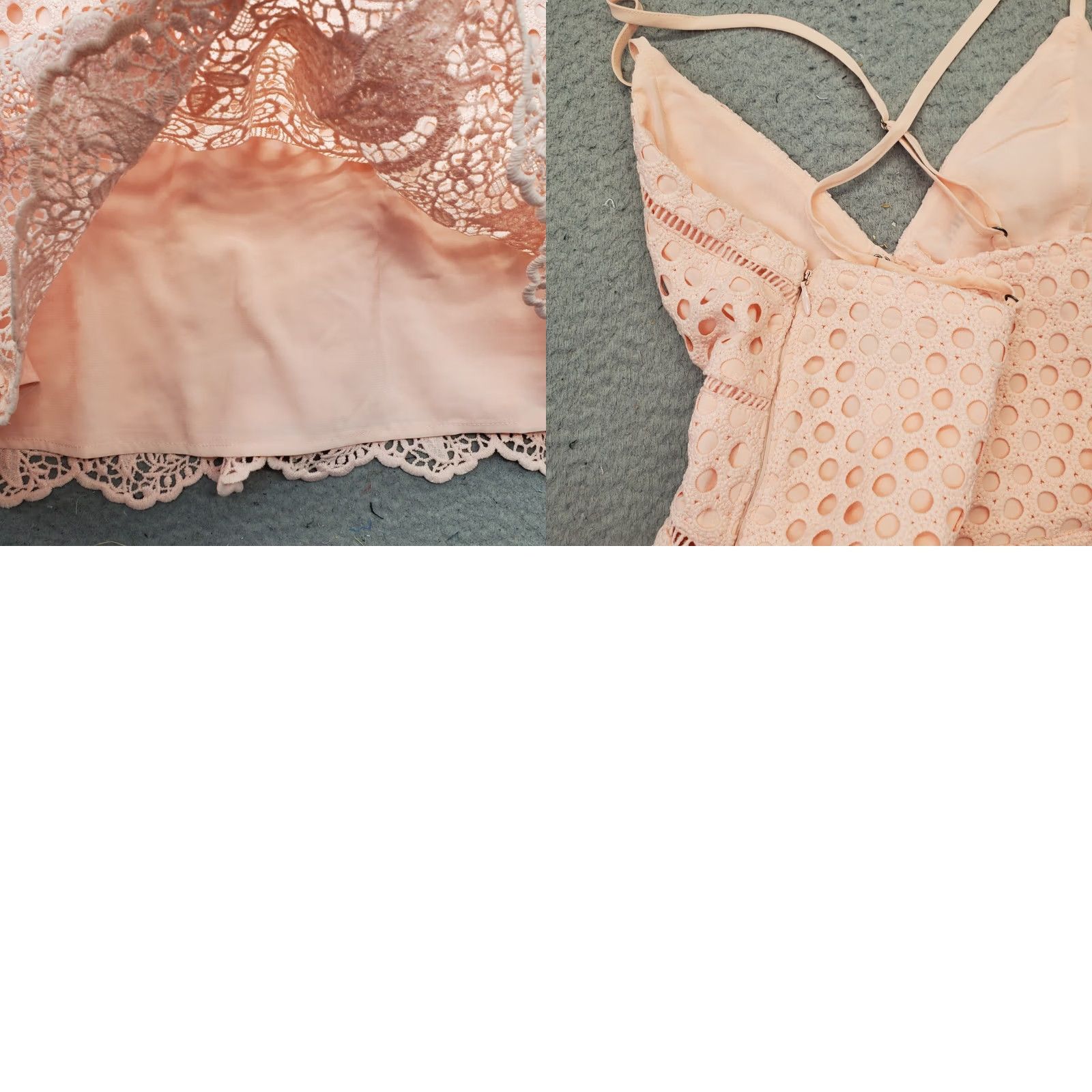 Abercrombie & Fitch Abercrombie & Fitch Dress Womens S Pink Eyelet Lined Coquette Adjustable Strap Size S / US 4 / IT 40 - 8 Thumbnail
