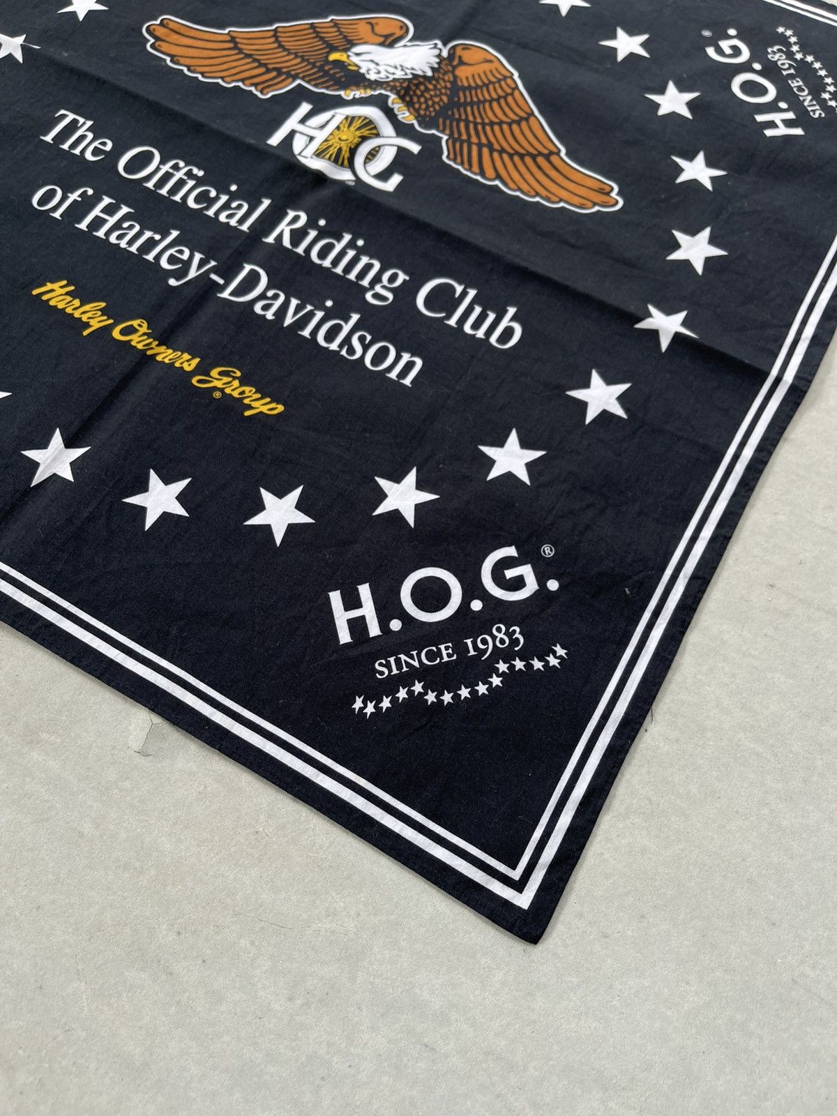 Harley Davidson 🔥VINTAGE HARLEY DAVIDSON HOG OFFICIAL RIDING CLUB BANDANA Size ONE SIZE - 4 Thumbnail
