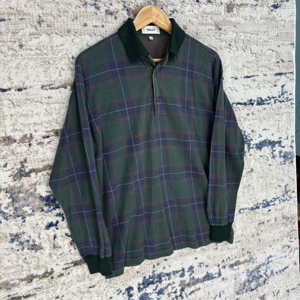 Bally × Vintage Vintage Classic Bally Long Sleeve Polo Shirt Size US S / EU 44-46 / 1 - 7 Thumbnail