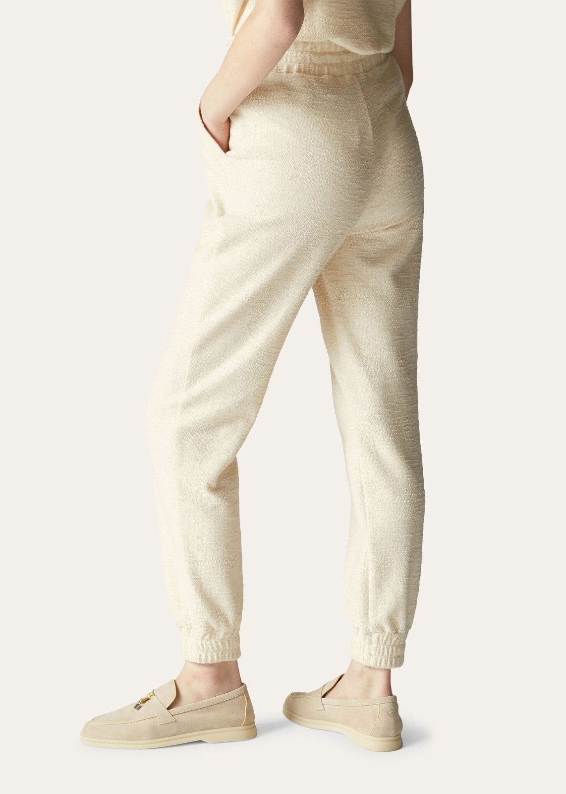 Loro Piana o1srvl11e0824 Tacna Trousers Pants in Ivory Size 26" / US 2 / IT 38 - 4 Thumbnail