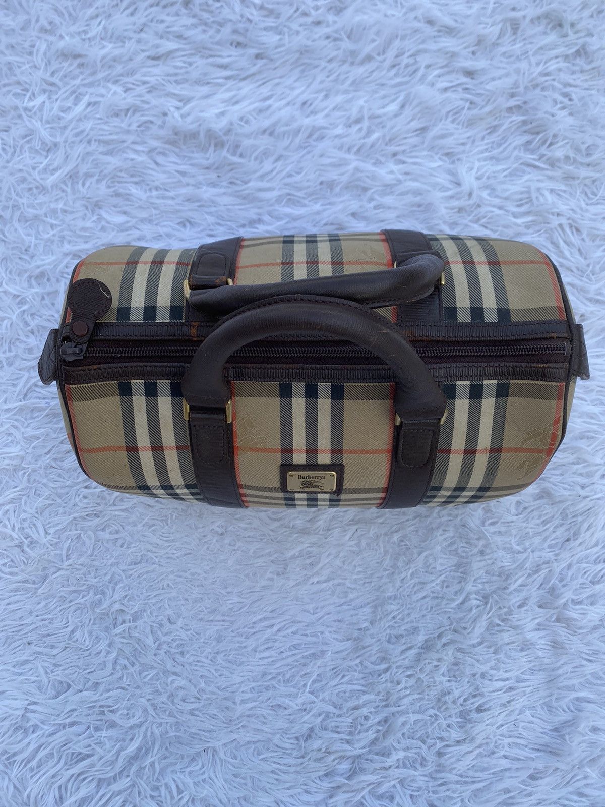Rare Vintage 90s Burberry Nova Check Speedy Hand Bag