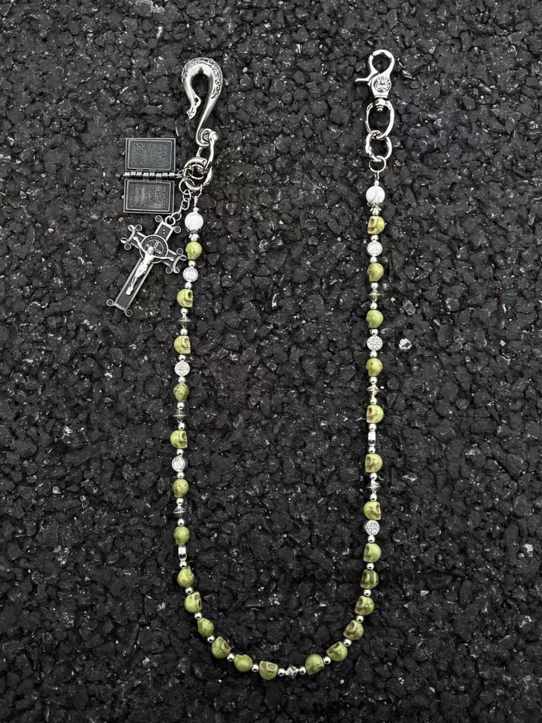 Designer × Japanese Brand × Vintage Patchwork skull unisex utility punk biker key pants chain Size ONE SIZE - 6 Thumbnail