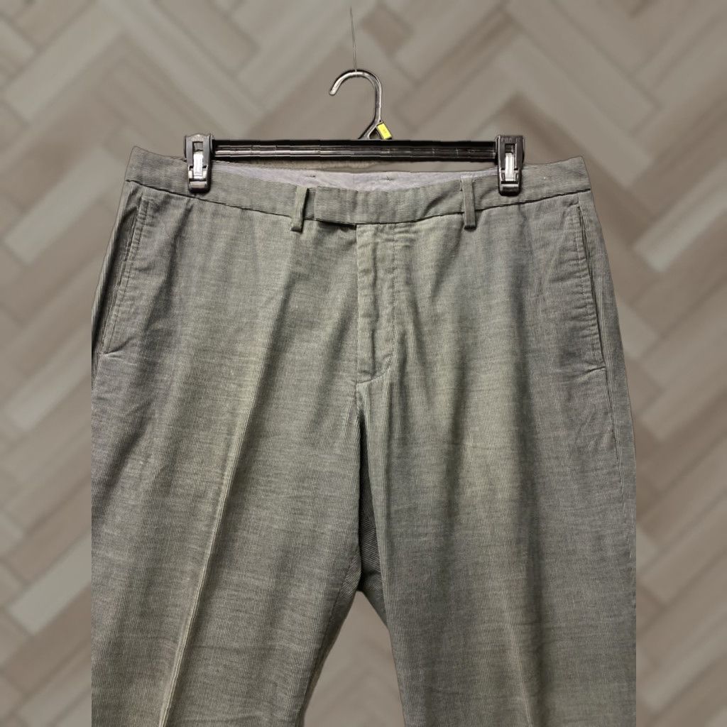 Bonobos Bonobos Pants Men 35x34 Gray Corduroy Slim Straight Stretch Casual Office Pants Mens Slim Straight Chino Gray 35x34 Size US 36 / EU 52 - 1 Thumbnail
