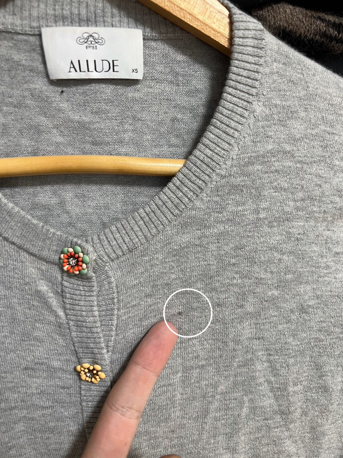 Allude Allude Women’s Cardigan Cotton/Cashmere Sweater Gray Size XS Size XS / US 0-2 / IT 36-38 - 8 Thumbnail