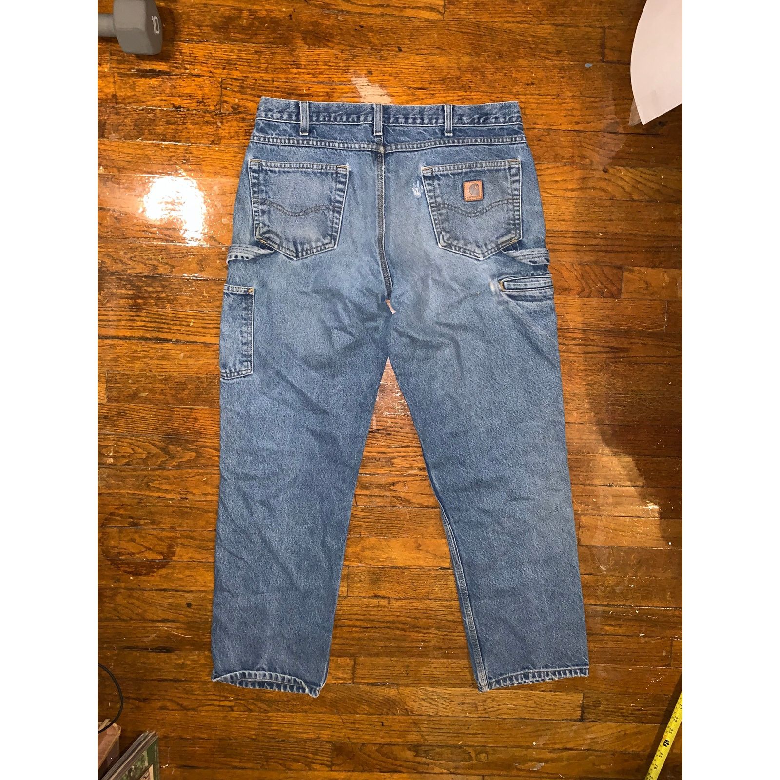Carhartt Carhartt B171 DST Carpenter Jeans 36x32 Relaxed Stonewash Size US 36 / EU 52 - 7 Thumbnail