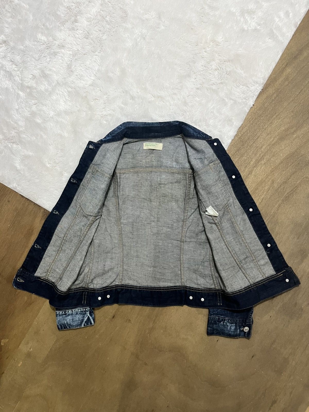 Other Benetton Denim Jacket Vintage Wash Made in Italy Size XS / US 0-2 / IT 36-38 - 5 Thumbnail