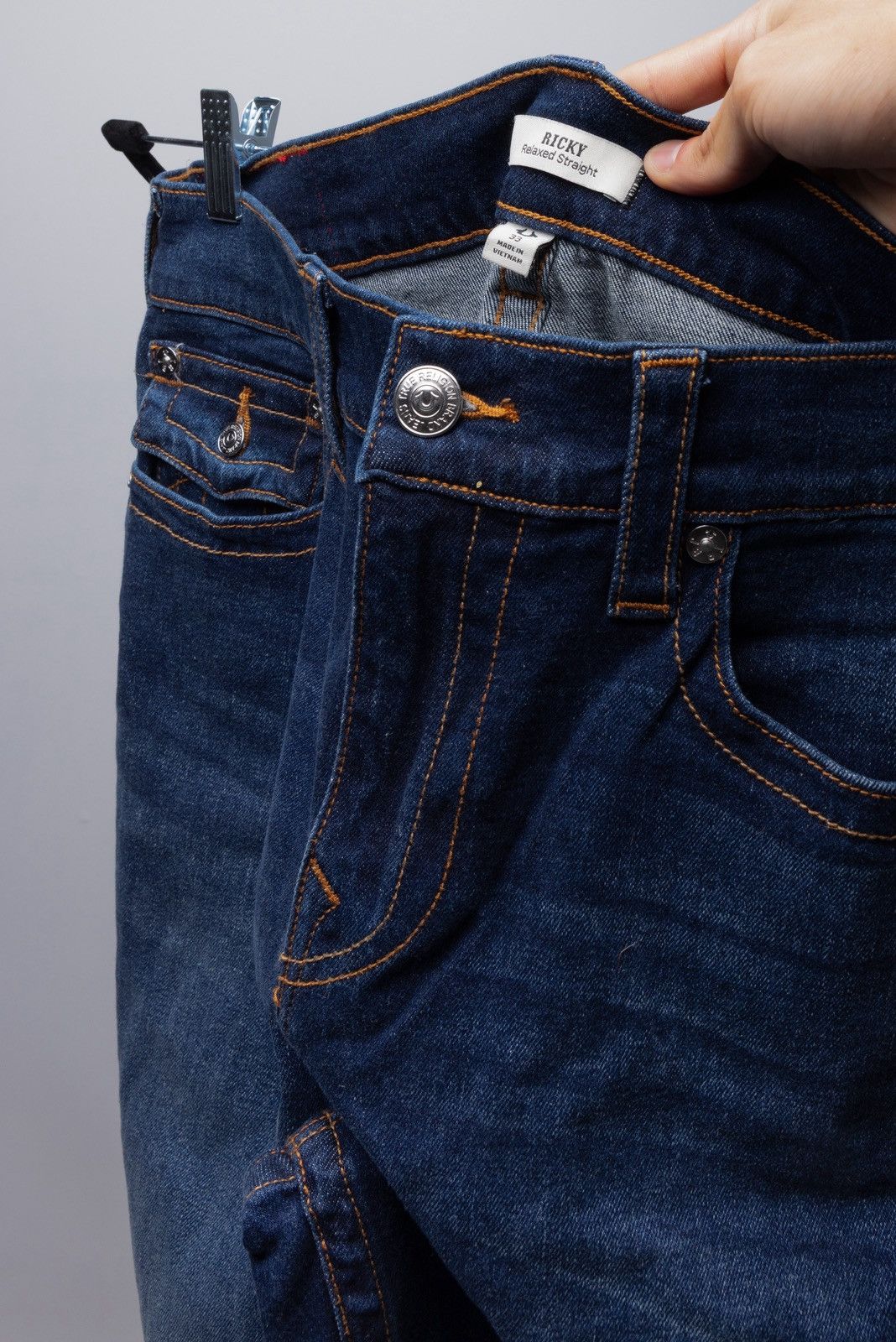 True Religion True Religion Ricky Relaxed Straight Jeans New With Tags Size US 33 - 4 Thumbnail