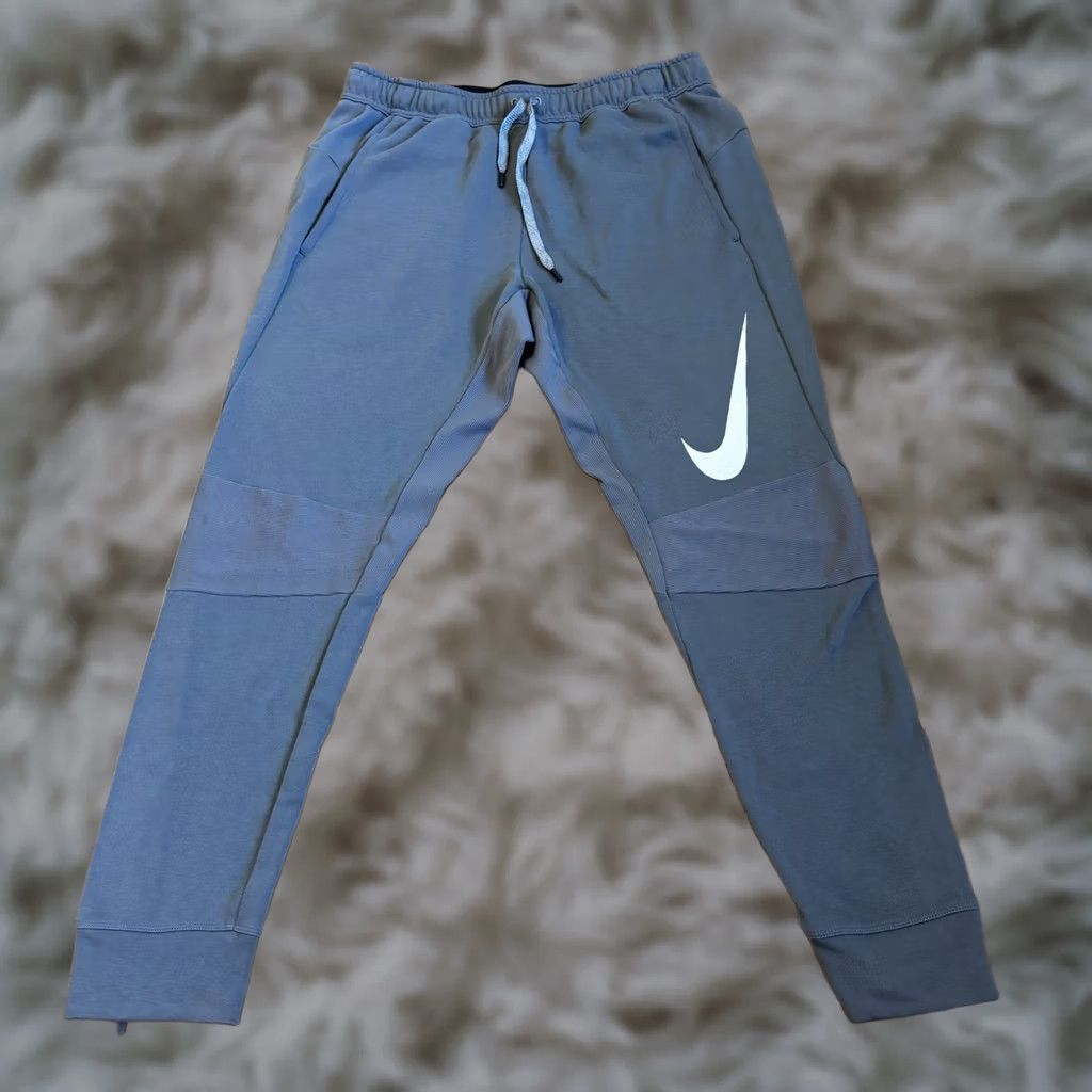 Nike Mens Nike Dri Fit Dry Training Pants Joggers Slim Taper Cuffed Gray L 728345-091 Size US 33 - 1 Thumbnail