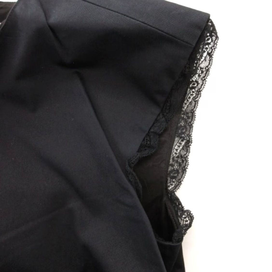 Valentino VALENTINO Dress Black Sleeveless Lace Embroidery Tiered Women's 40 Casual Size 3XL / US 20-22 - 4 Thumbnail