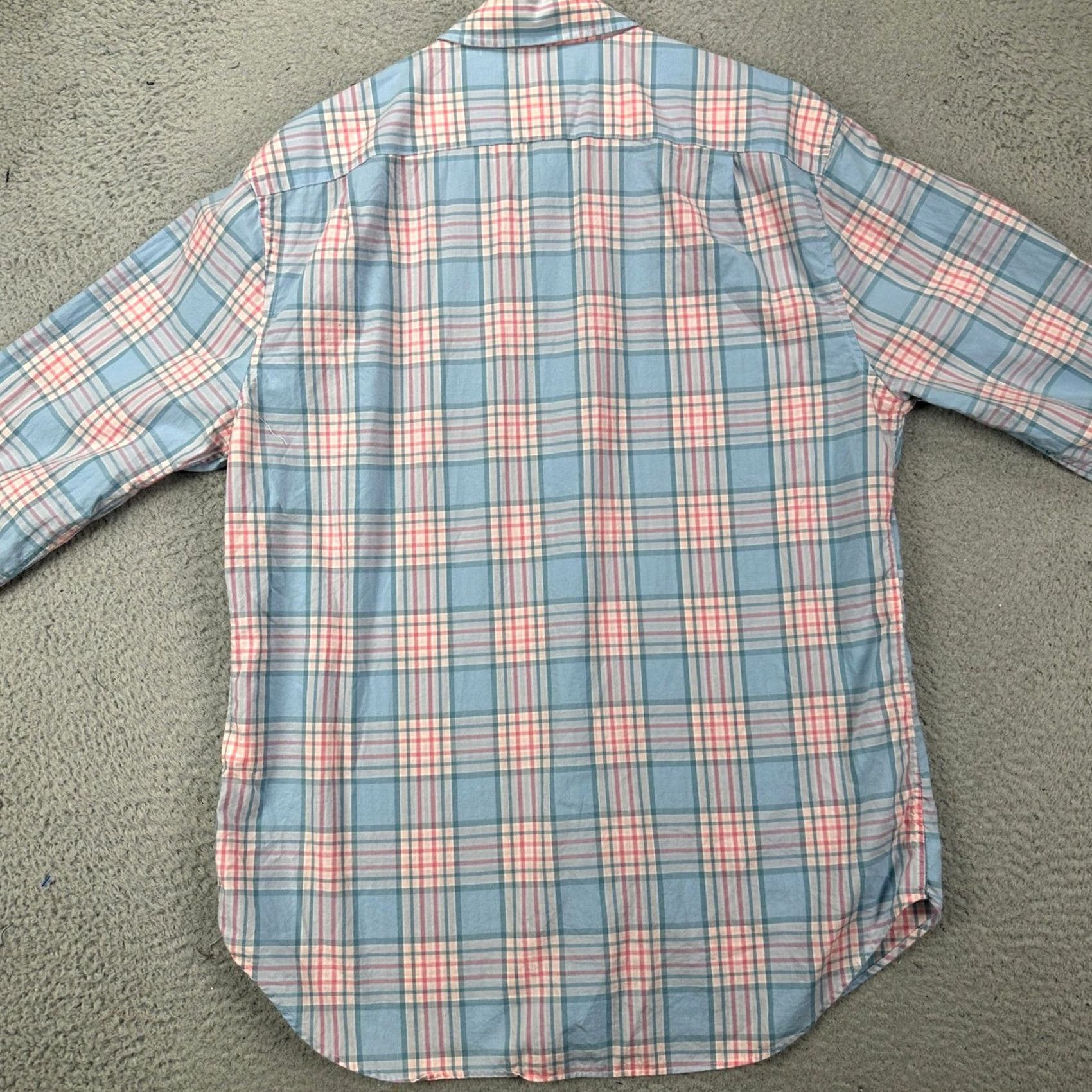 Bonobos Bonobos Shirt Mens Medium Blue Pink Button Down Standard Fit Plaid Long Sleeve Size US M / EU 48-50 / 2 - 3 Thumbnail