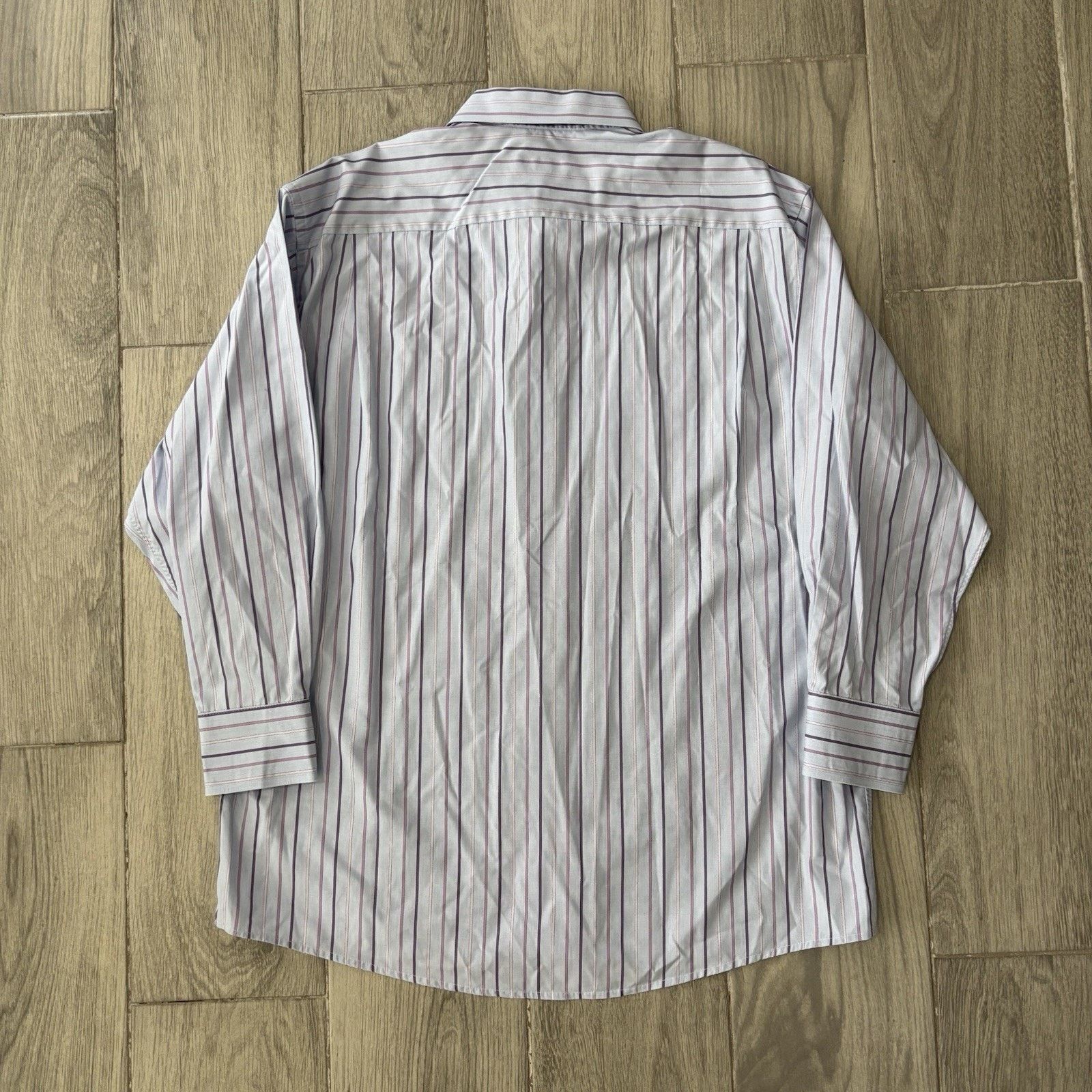 Eton ETON Ganghester Shirt Blue Purple Stripes Mens 17.5 x 44 Size US XL / EU 56 / 4 - 6 Thumbnail