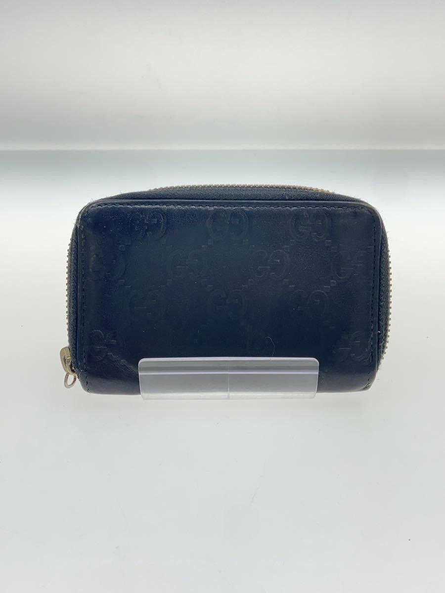Gucci Gucci Guccissima Leather Monogram Coin Case Black Size ONE SIZE - 1 Thumbnail