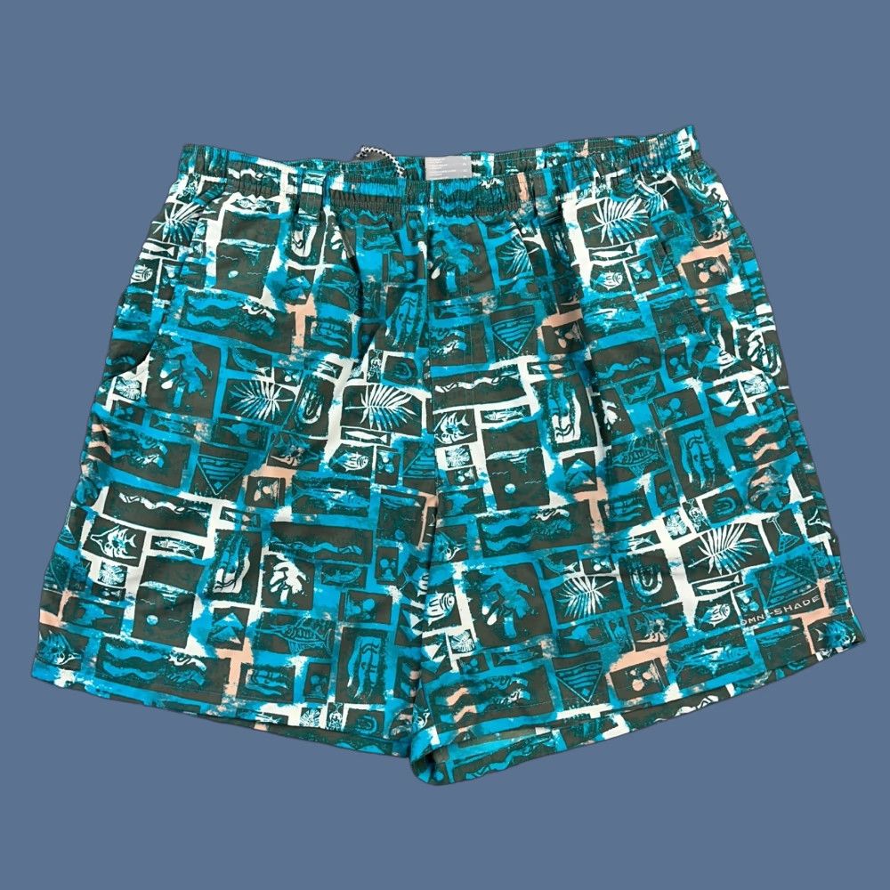 Vintage Columbia PFG Super Backcast Shorts Mens XL Hawaiian Print Nylon 6" Water Short Size US 36 / EU 52 - 1 Thumbnail