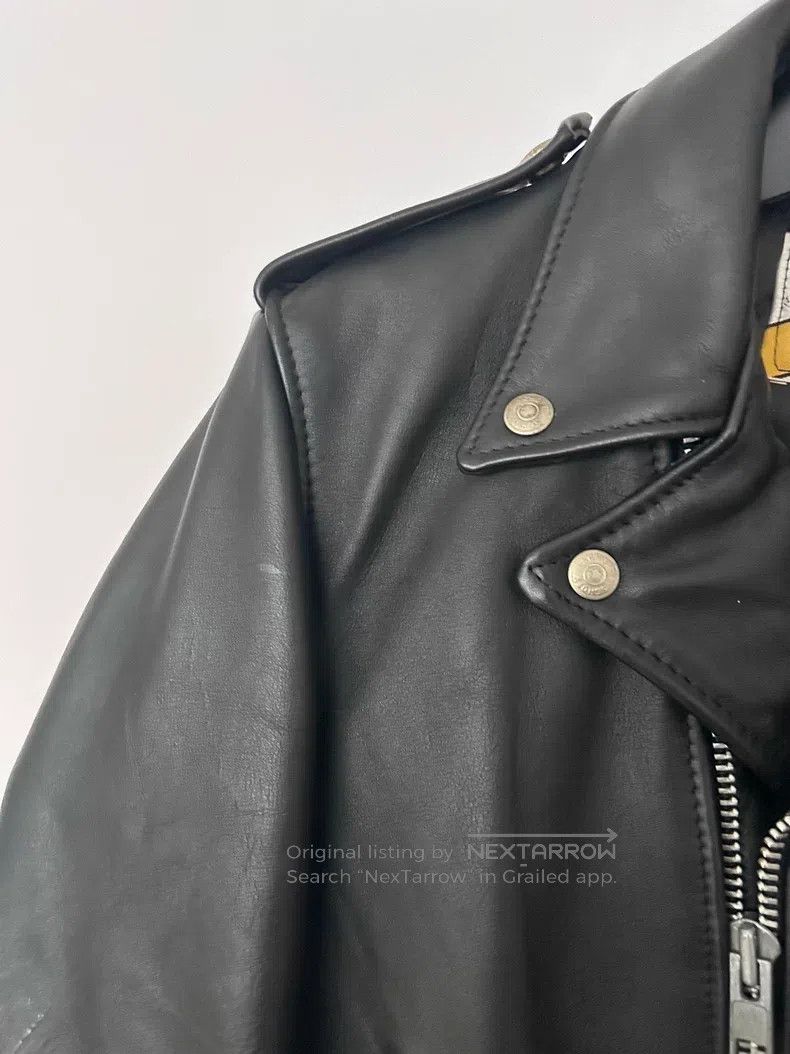 Schott Schott NYC amiri hand-painted flame skeleton motorcycle le Size US XXS / EU 40 - 5 Thumbnail