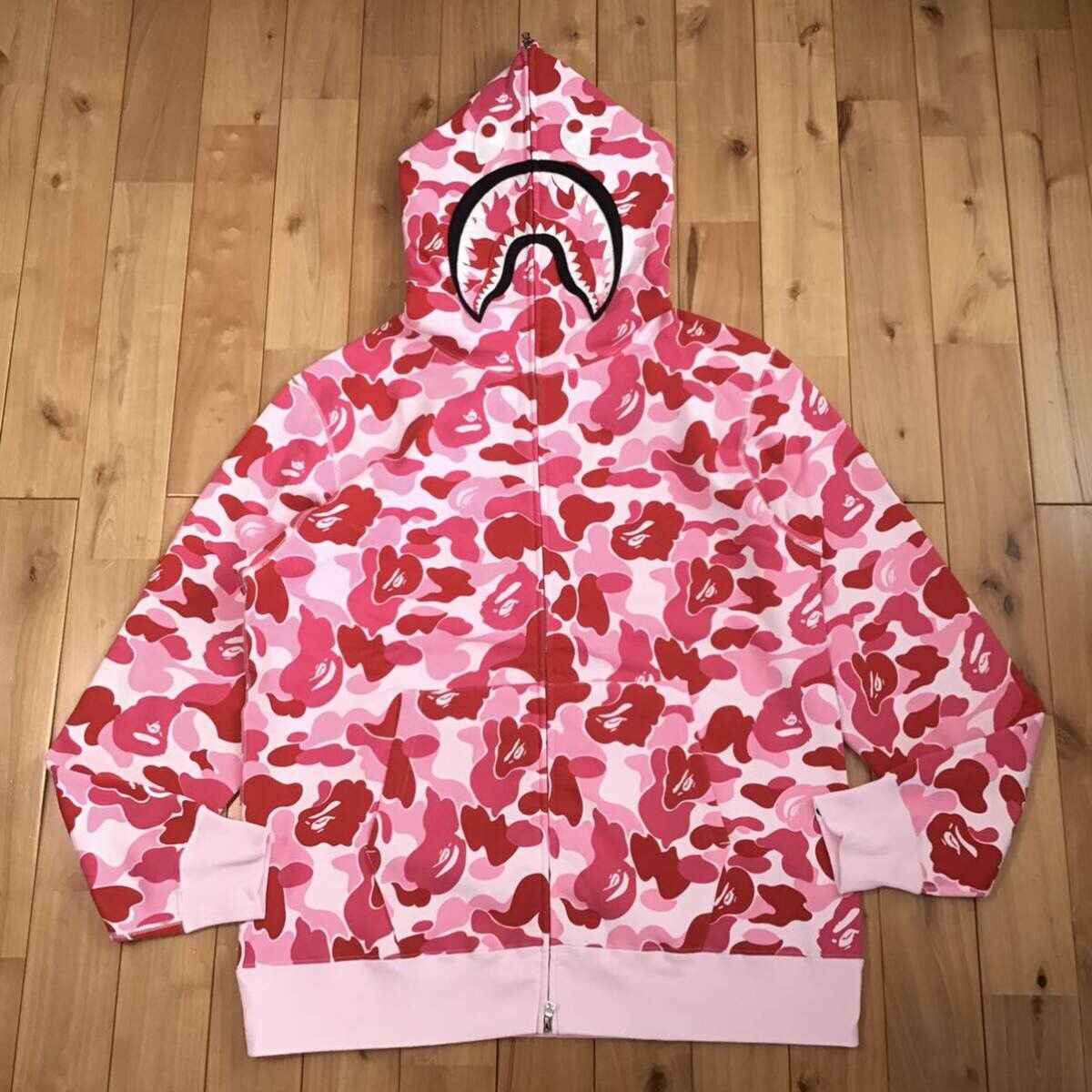 Bape Hello Kitty Pink Camo Shark Full Zip Hoodie | Grailed