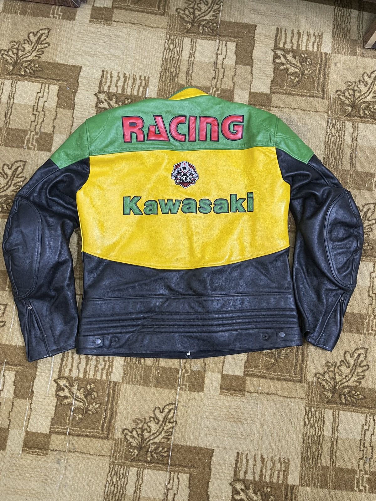 Other Vintage Kawasaki Racing Leather Jacket Mens XL - Women’s XXL Size US XL / EU 56 / 4 - 4 Thumbnail
