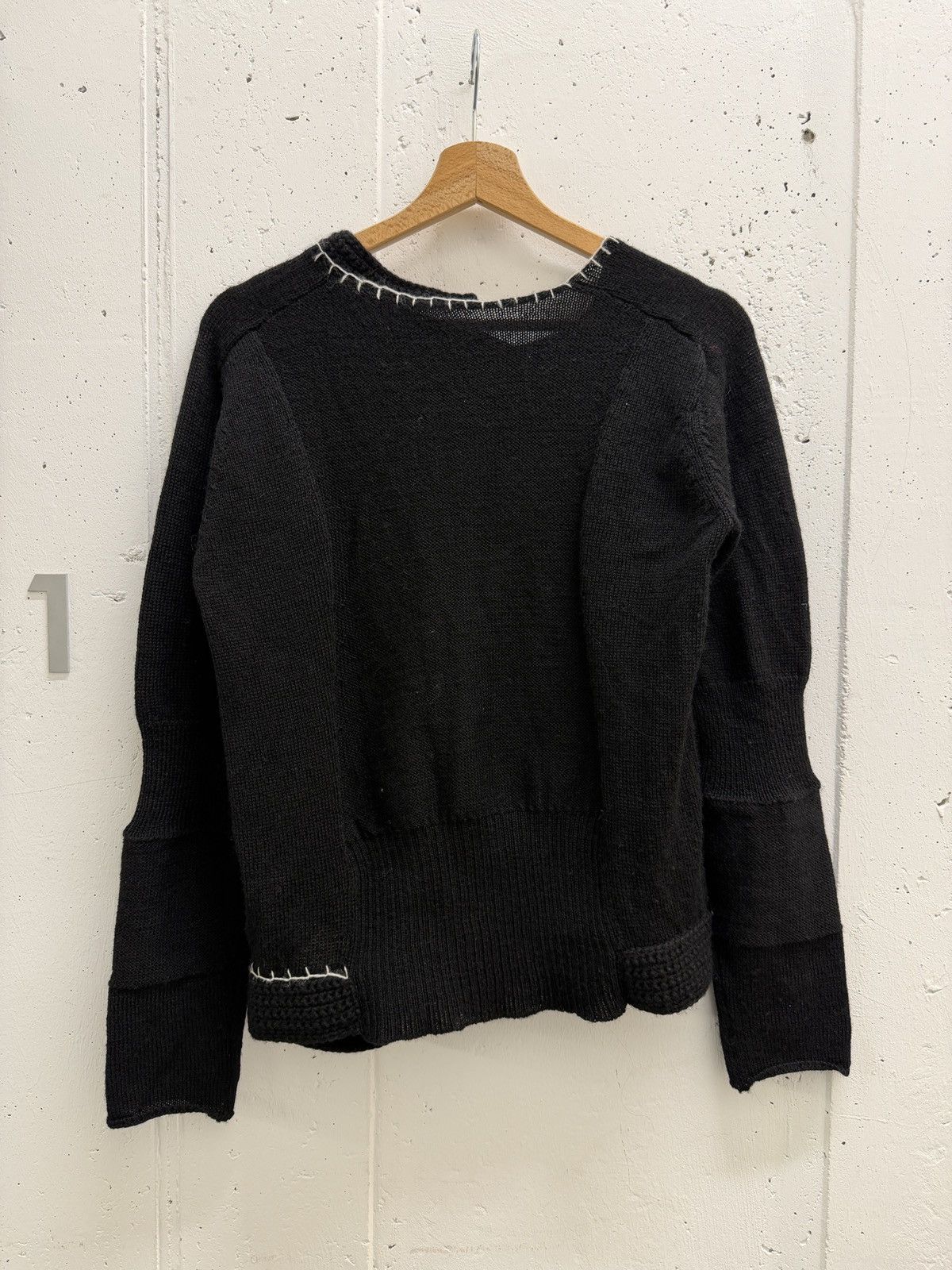 Yohji Yamamoto Yohji Yamamoto Distressed Stitch Asymmetrical Knit Sweater Size M / US 6-8 / IT 42-44 - 6 Thumbnail