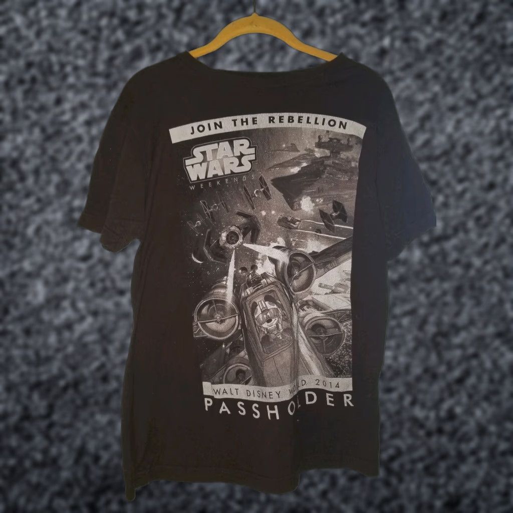 Disney Disney 2014 Passholder M Join The Rebellion Star Wars Weekend T Shirt Brown Men M Graphic Tee Crew Neck Short Sleeve 100% Cotton Disney Star Wars Size US M / EU 48-50 / 2 - 1 Thumbnail
