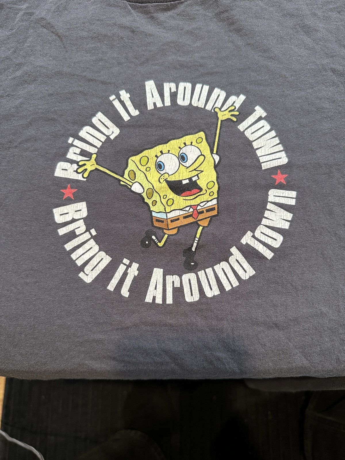 Cartoon Network × Nickelodeon × Vintage Y2K Vtg SPONGEBOB SQUAREPANTS Bring it Around Town Graph Tee Size US M / EU 48-50 / 2 - 4 Thumbnail