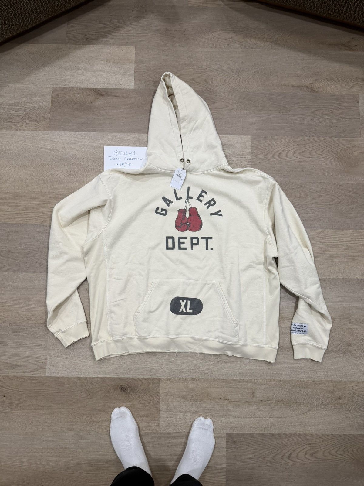 Gallery Dept. Gallery Dept. "Boxing Merch" Cream Hoodie XL Size US XL / EU 56 / 4 - 1 Thumbnail