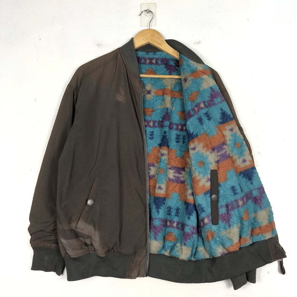 Native × Vintage Titicaca Native Riversible Navajo Bombers Jacket Size US M / EU 48-50 / 2 - 9 Thumbnail