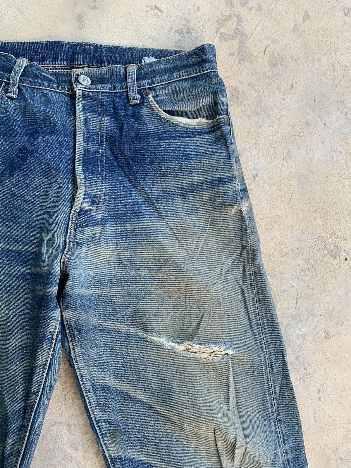 Sugar Cane Vintage Distressed Sugar Cane Redline Selvedge Denim Size US 30 / EU 46 - 8 Thumbnail