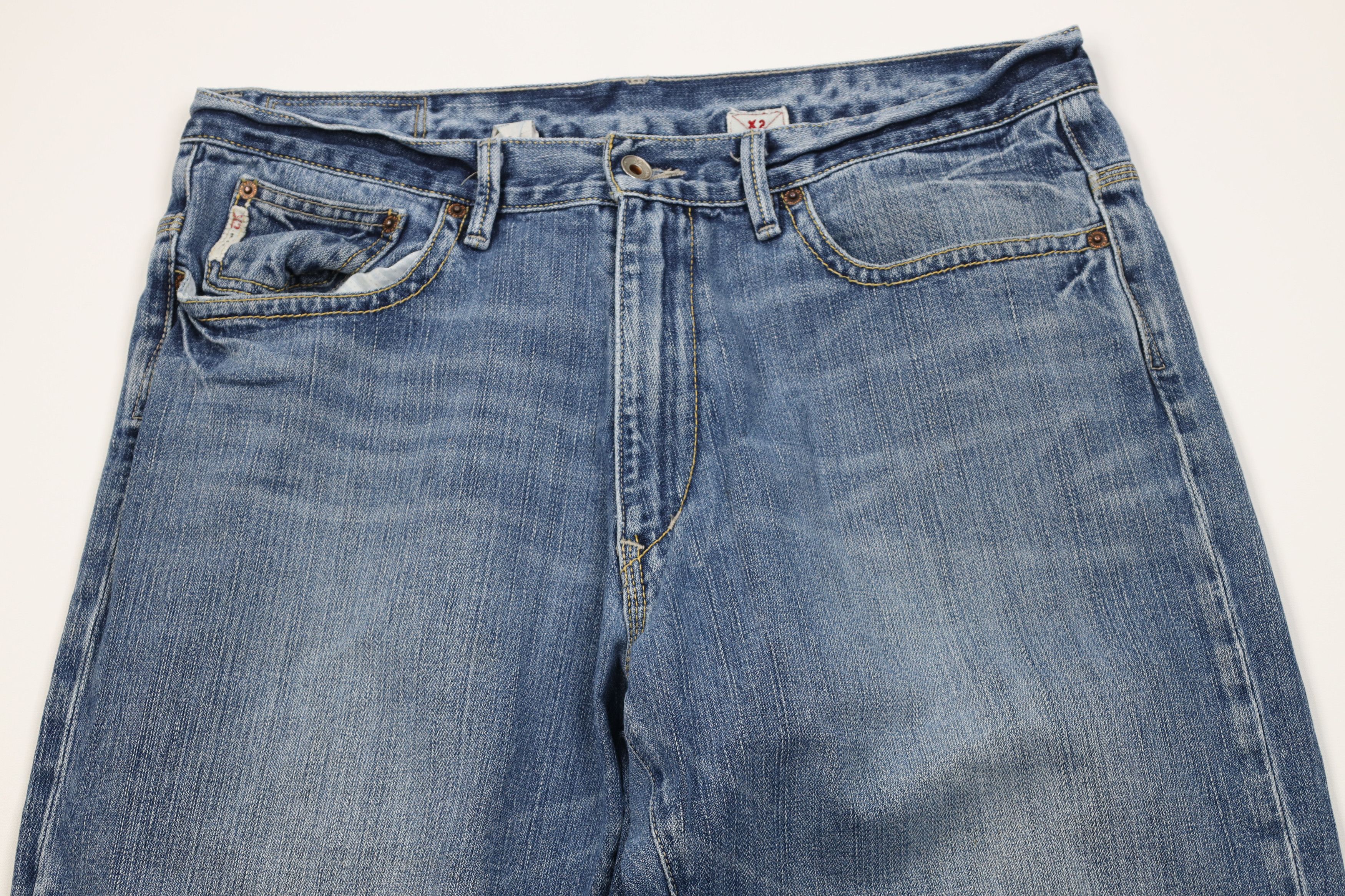 Express Vintage Y2K Express X2 Denim Bootcut Flared Wide Leg Jeans Size US 36 / EU 52 - 2 Thumbnail