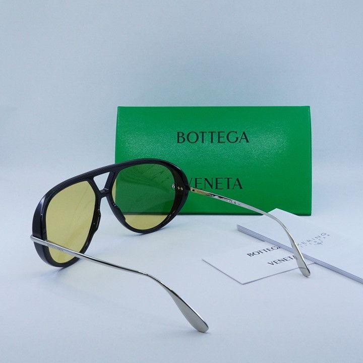 Bottega Veneta Bottega Veneta BV1274S 002 Sunglasses Black Aviator Frame Size ONE SIZE - 10 Thumbnail