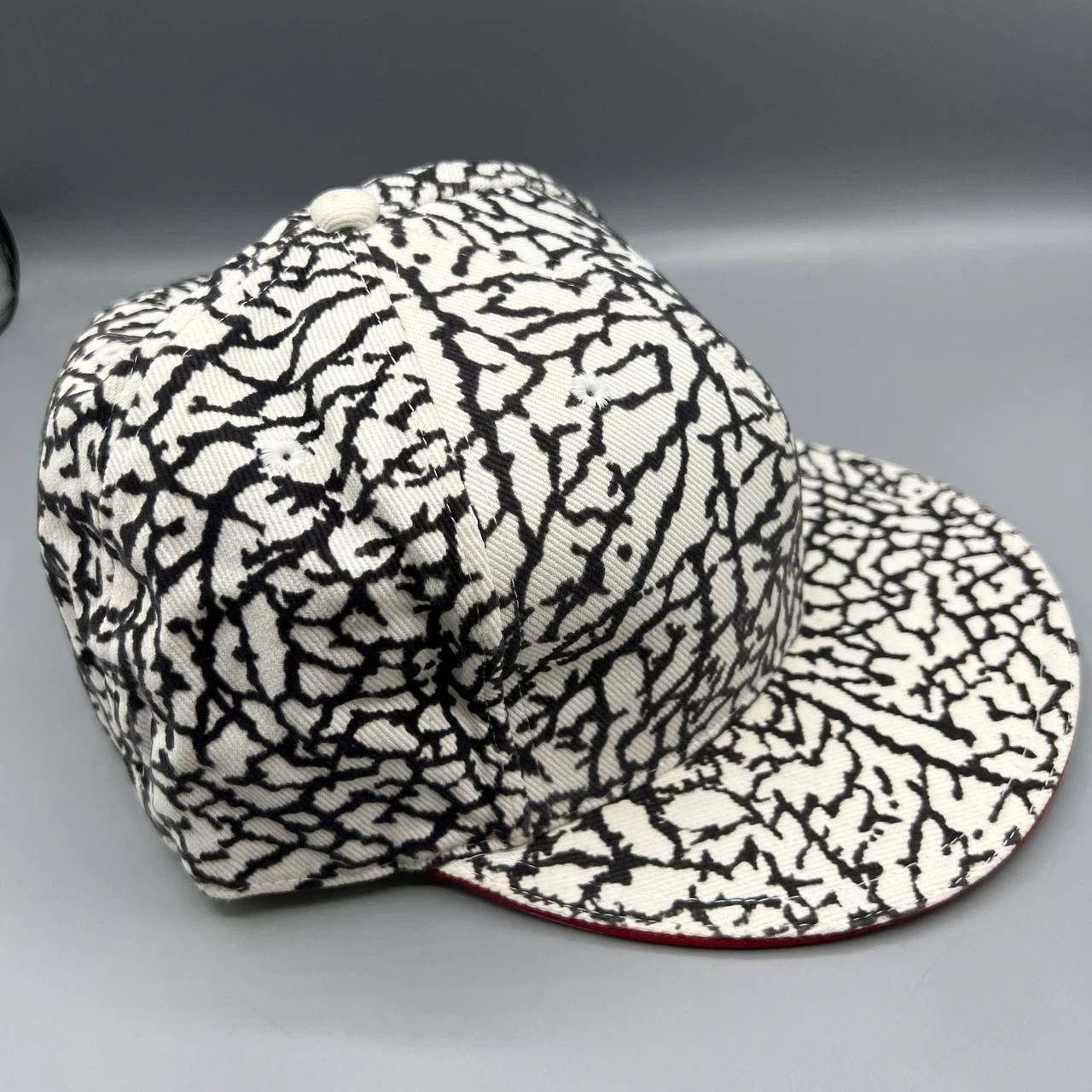 Jordan Brand Air Jordan Hat 7 1/2 Cement Elephant Embroidered Fitted Size ONE SIZE - 6 Thumbnail