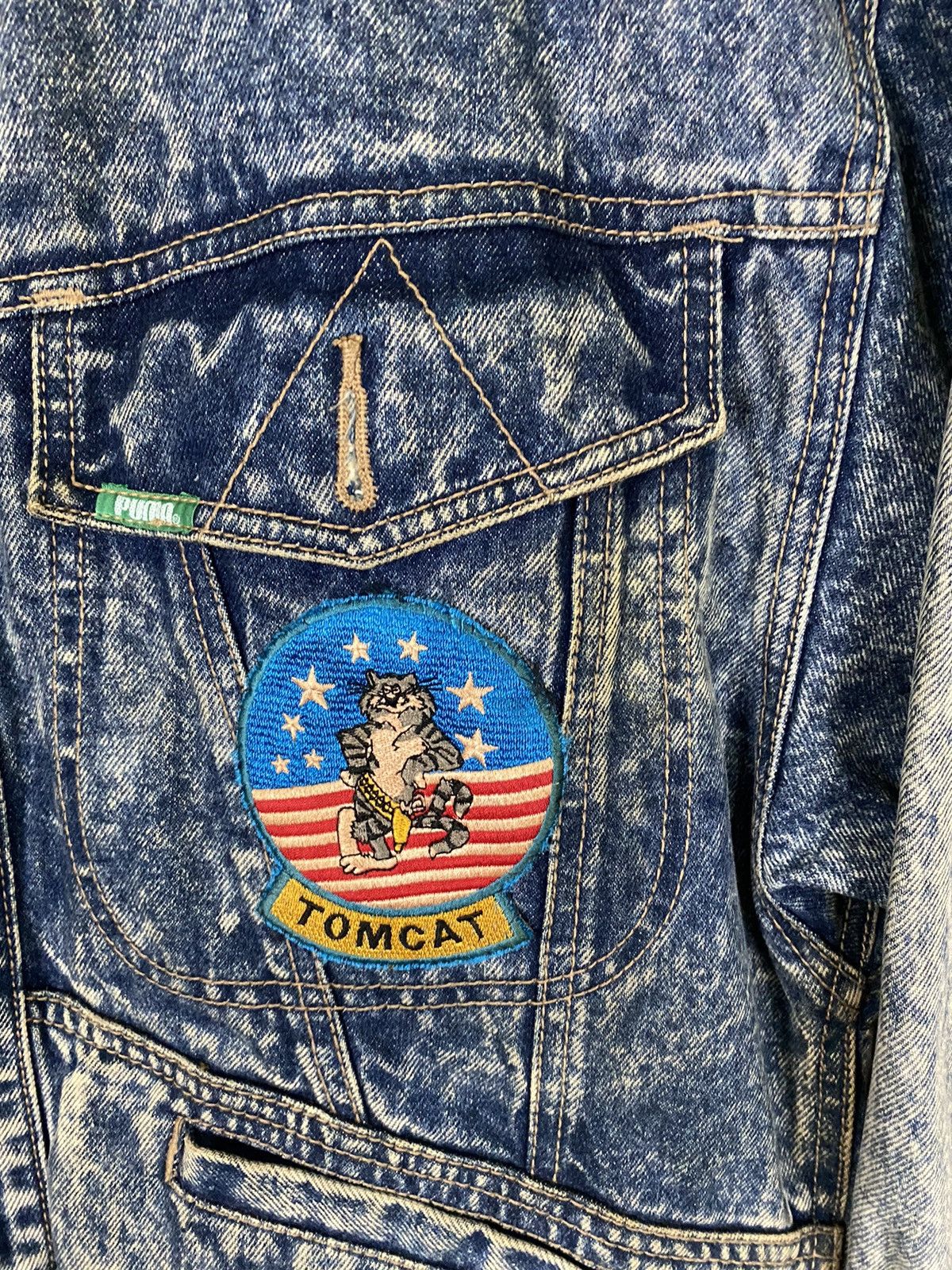 Puma × Vintage Vintage Puma Jacket Denim Tom Cat Size US L / EU 52-54 / 3 - 11 Thumbnail