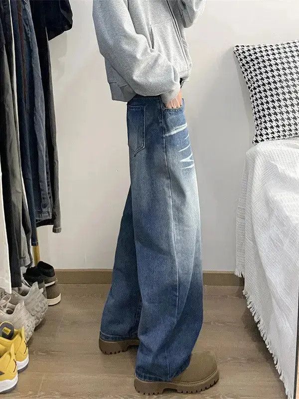 Japanese Brand Retro loose wide leg gradient jeans Size US 32 / EU 48 - 3 Thumbnail