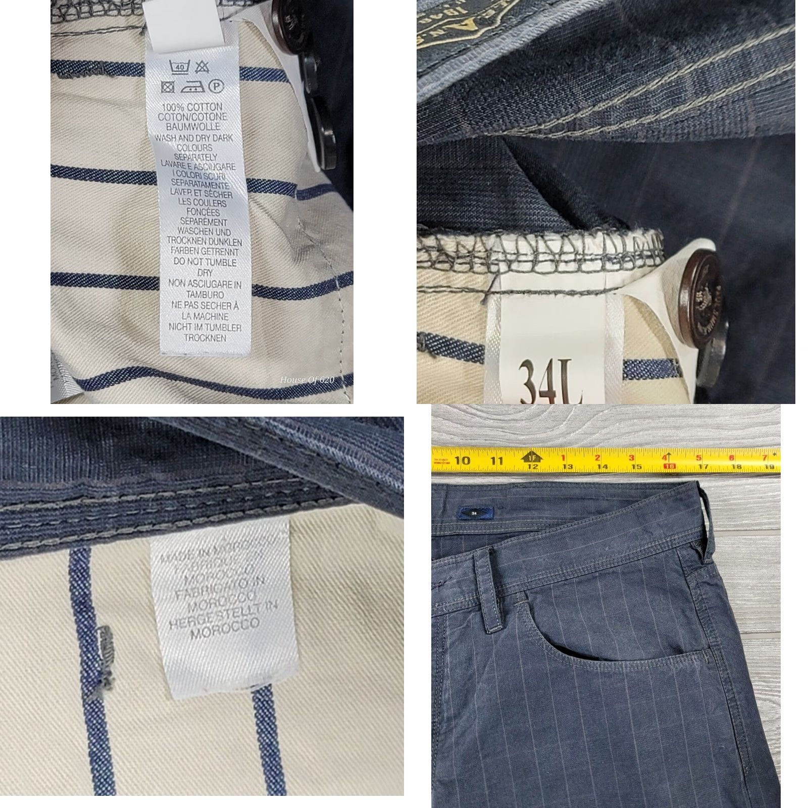 Paul Smith Paul Smith Jeans Cotton Trousers Pants 34x28 Gray Tattersall Check Button Fly Mens Pants Chino Size US 34 / EU 50 - 9 Thumbnail
