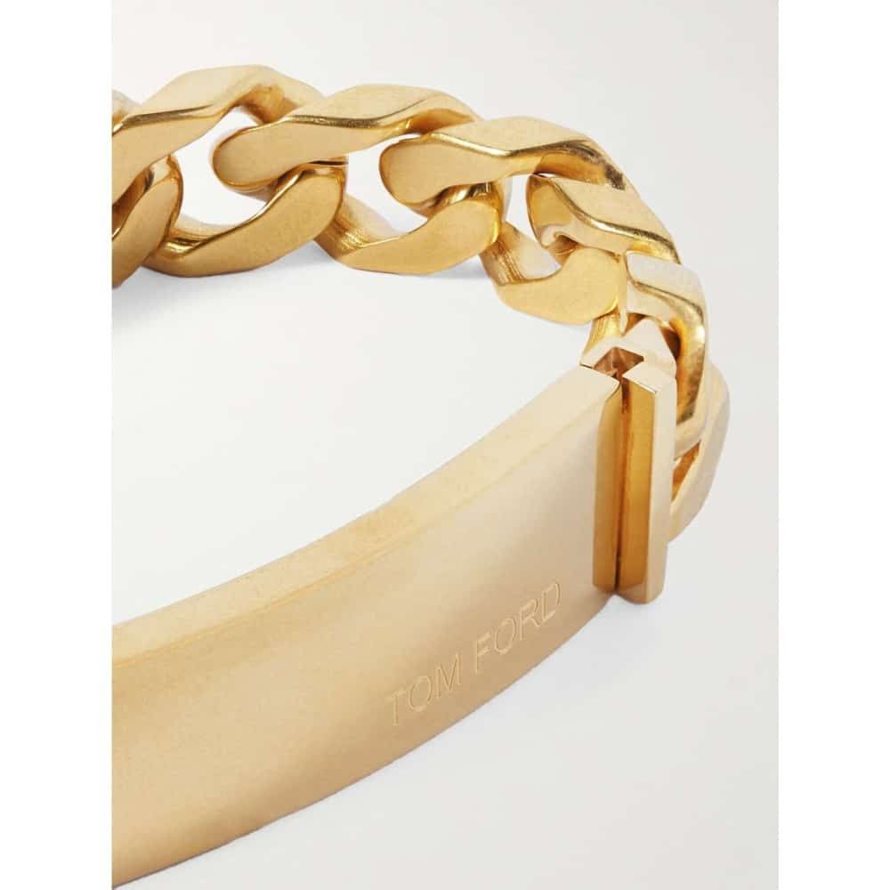 Tom Ford o1loc1c1025 JM006 Size: OS / Pleated Chain Bracelet in Gold Size ONE SIZE - 3 Thumbnail