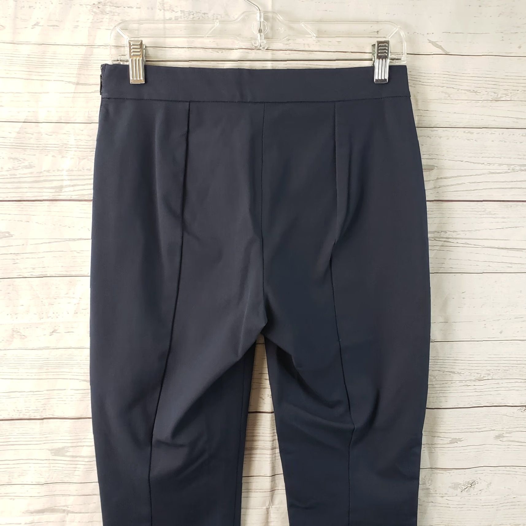Everlane Everlane Womens Pants Side Zip 4 Solid Blue Mid Rise Cotton Blend Cropped Skinny Inseam 28.5 Size 27" / US 4 / IT 40 - 4 Thumbnail
