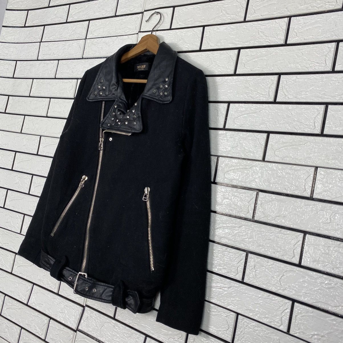 Japanese Brand Vintage Biker Jacket Double Collar Blanket Tres Bien Size US M / EU 48-50 / 2 - 3 Thumbnail
