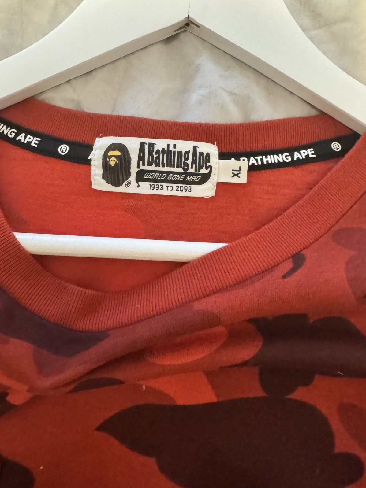 Bape Bape red camo longsleeve Size US M / EU 48-50 / 2 - 2 Thumbnail