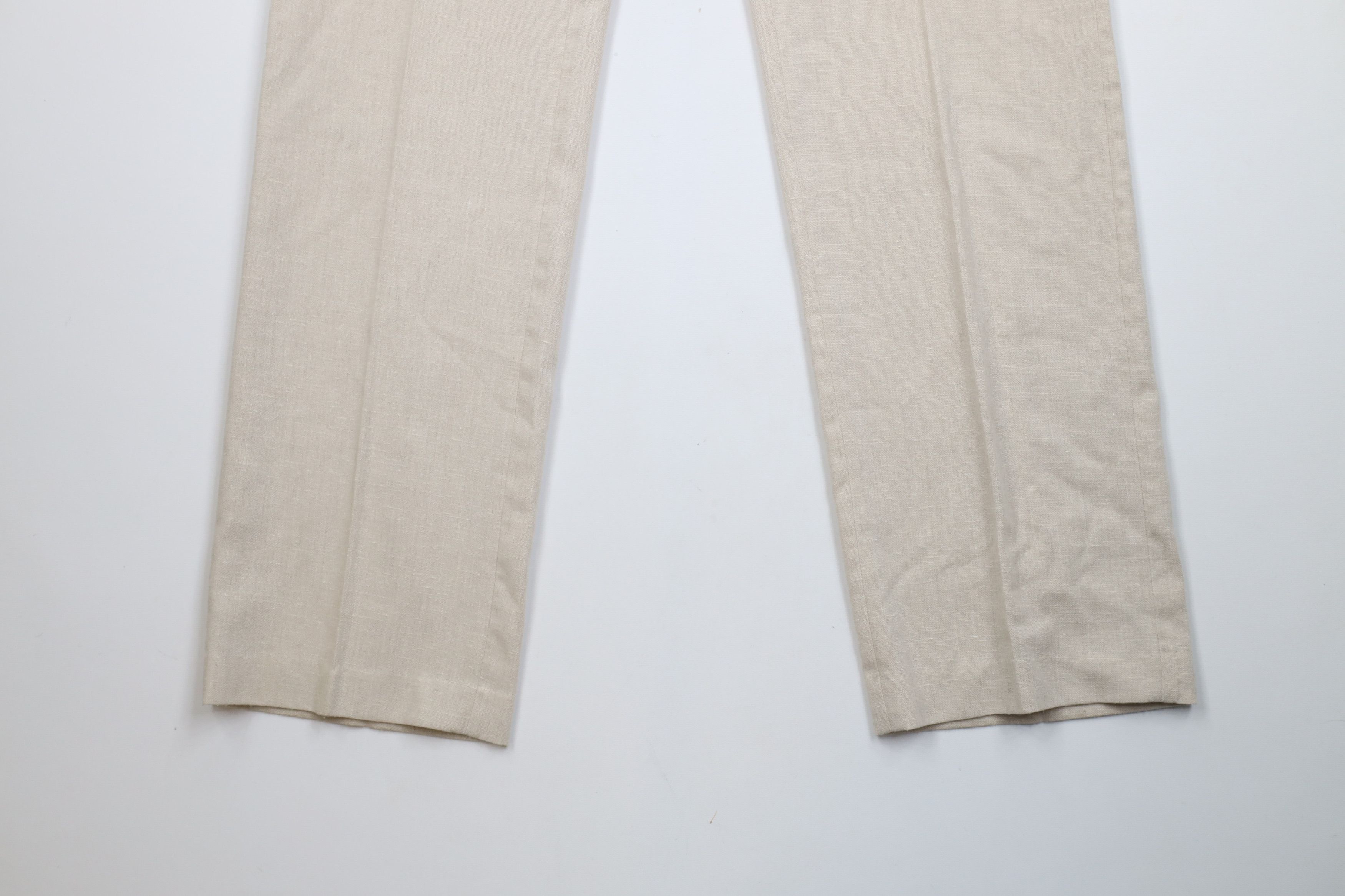 Vintage Vintage 70s Streetwear Fleck Linen Wide Leg Chino Pants USA Size US 36 / EU 52 - 4 Thumbnail