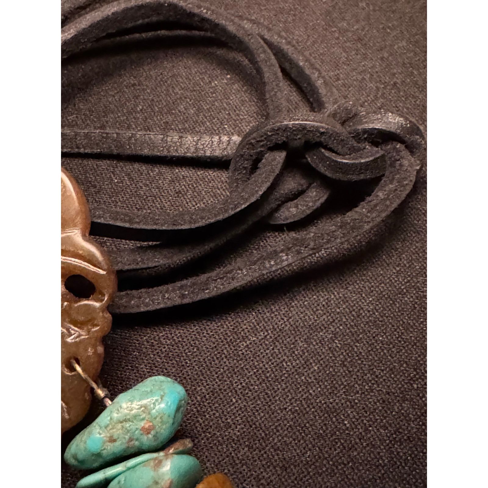 Other Carved Artizan Made Pendant Turquoise Stones Necklace Size ONE SIZE - 4 Thumbnail