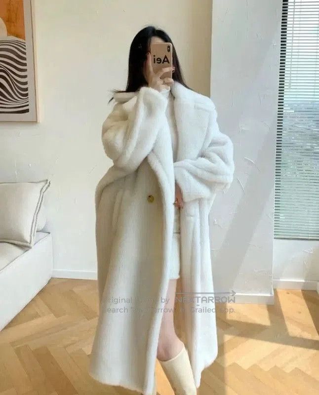 Max Mara MaxMara Women's White Cotton Blend Coat . Size S / US 4 / IT 40 - 7 Thumbnail