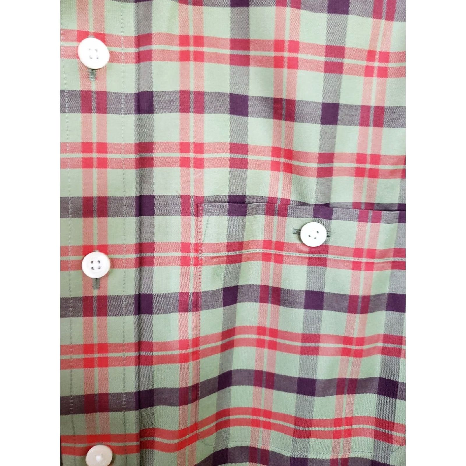 Orvis Orvis Button-Down Shirt Mens M Red Green Plaid Long Sleeve Casual, Travel, Workwear, Button Front, Regular Fit Size US M / EU 48-50 / 2 - 5 Thumbnail