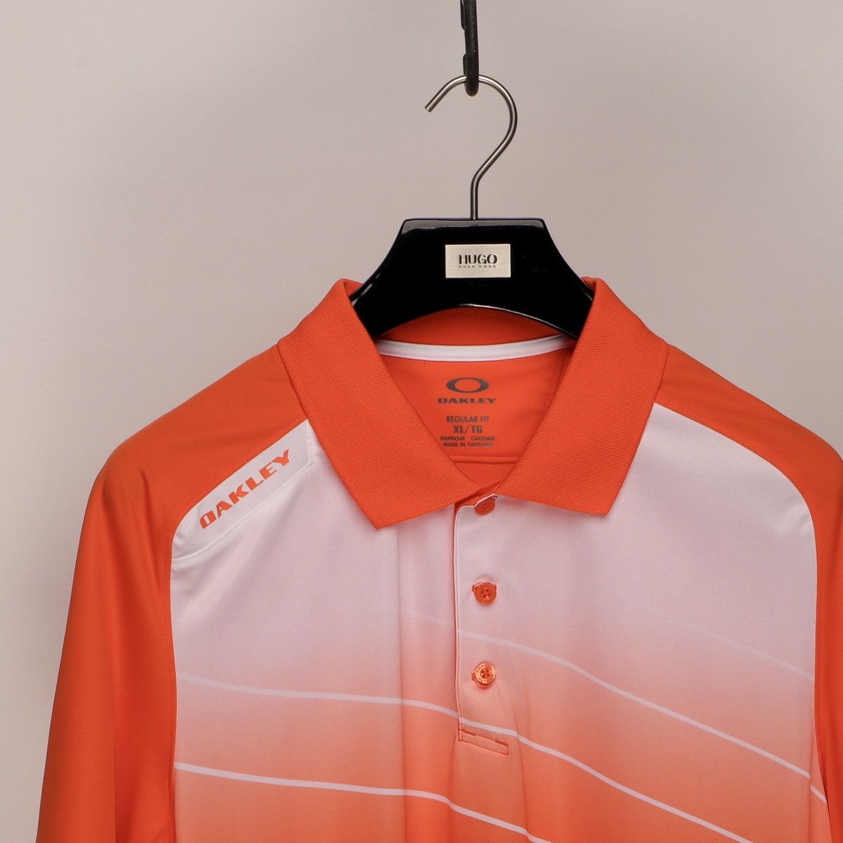 Oakley NEW Men’s Oakley Slide Polo Shirts Red Orange Size: XL Size US XL / EU 56 / 4 - 6 Thumbnail