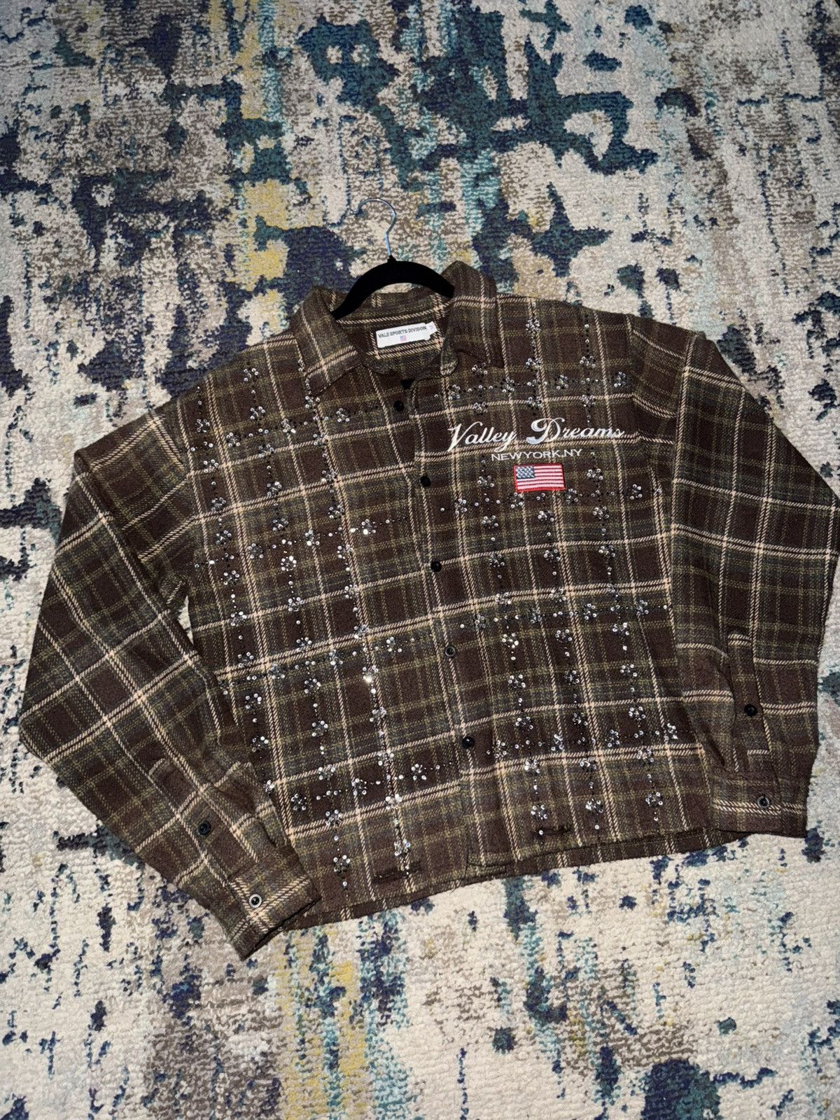 Pre-owned Vale New York Exclusive Flannel In Brown