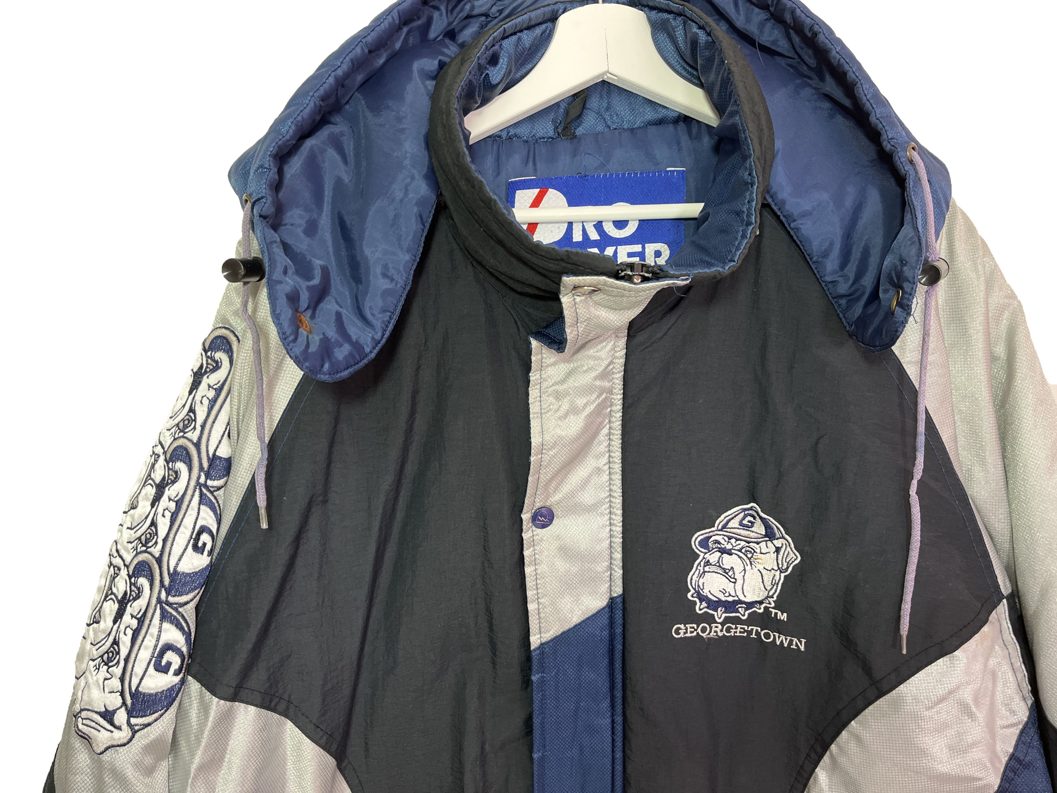 Pro Player Vintage 90s Georgetown Hoyas Long Coat Jacket XXL RARE Size US XXL / EU 58 / 5 - 2 Thumbnail