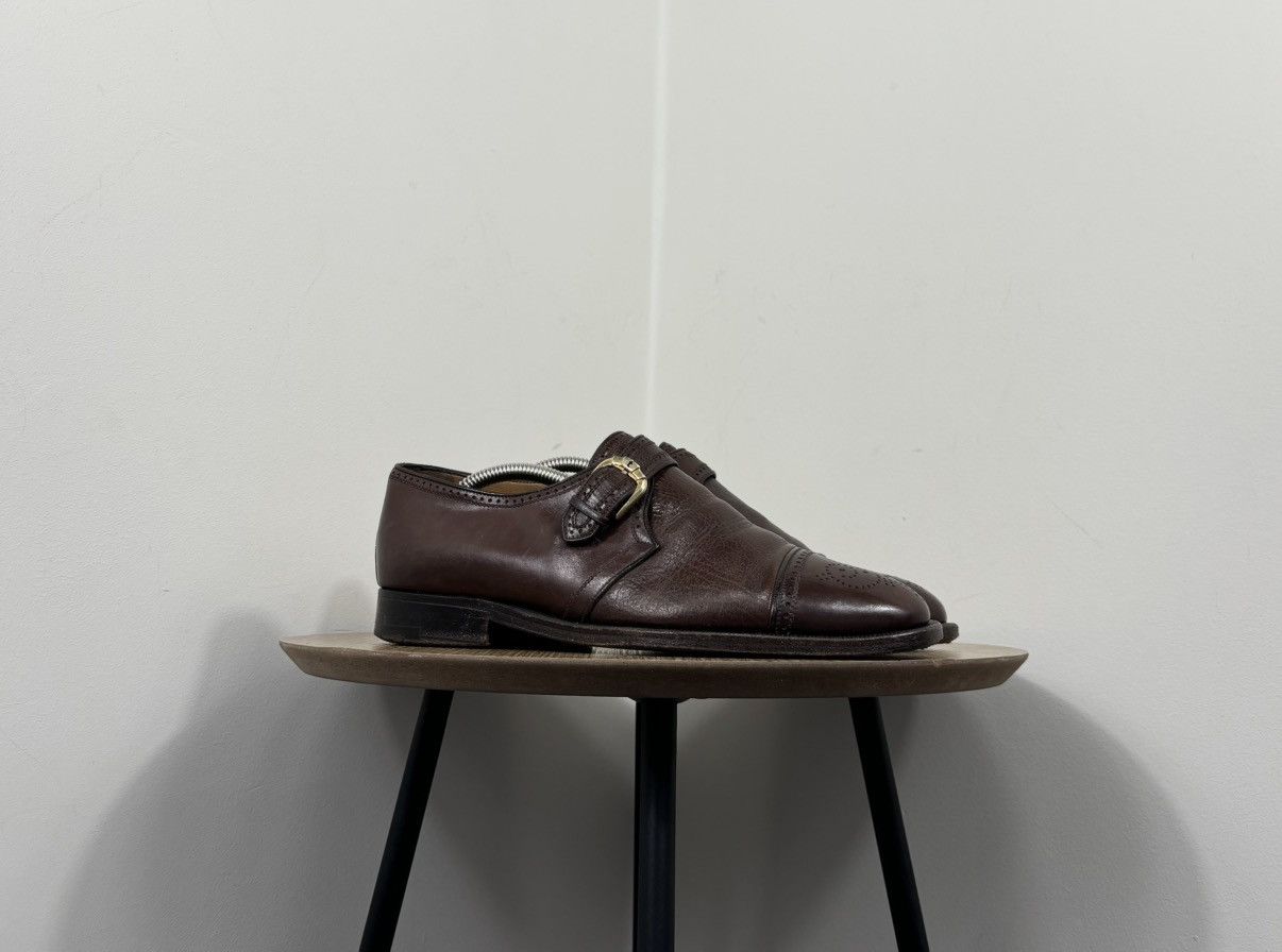 Testoni A. Testoni Black Label Vintage Monk Strap Leather Shoes Size US 8 / EU 41 - 1 Thumbnail
