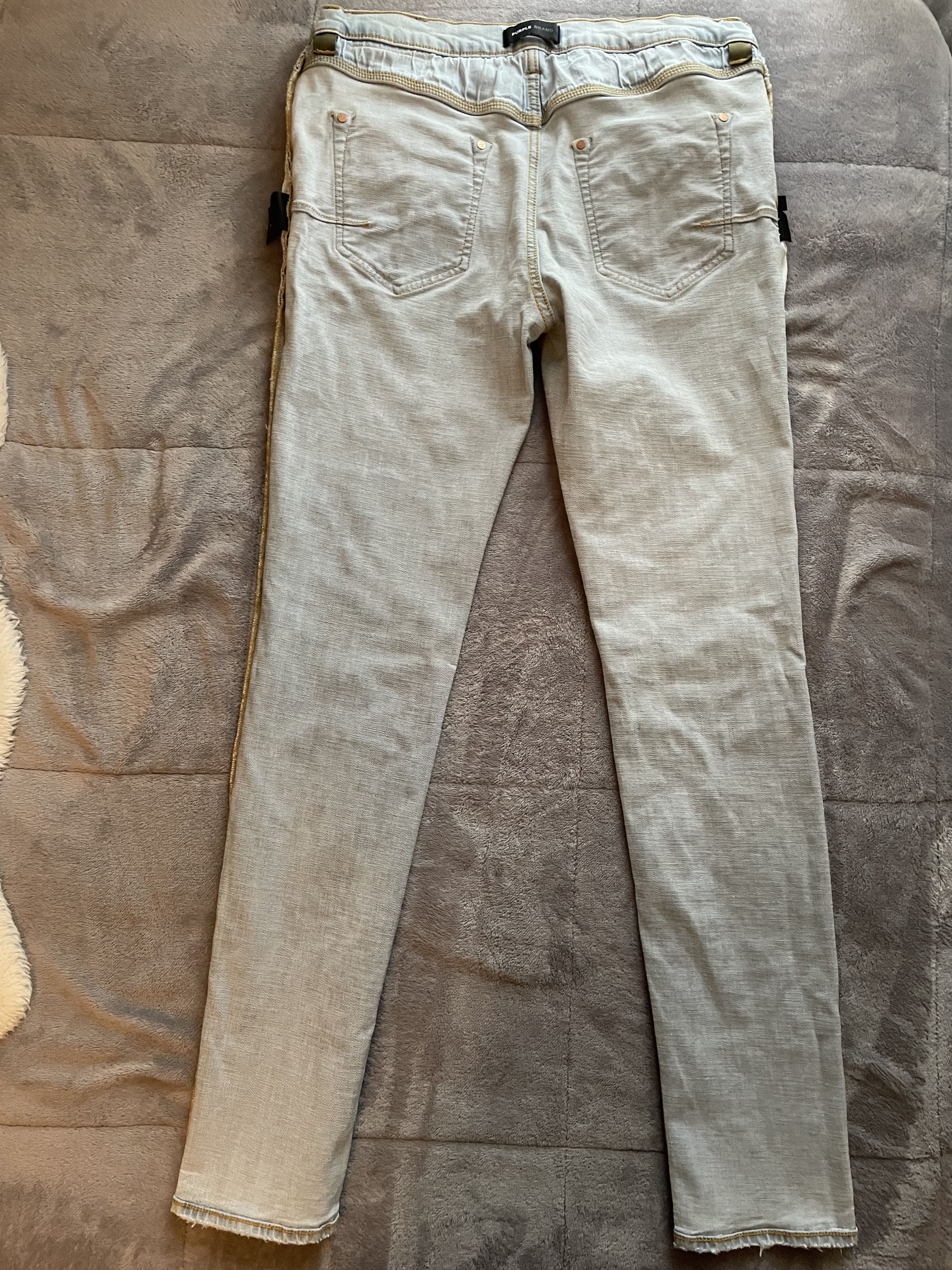 Purple Brand Purple Brand Denim P001-PTLI423-33 "Flock Painted Wordmark" Size US 33 - 17 Thumbnail