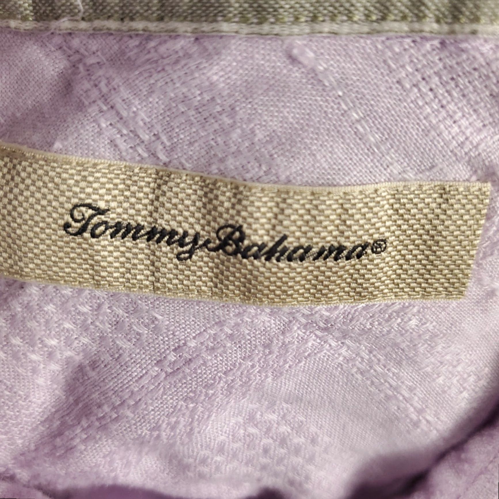 Tommy Bahama Tommy Bahama Shirt Mens XL Purple Linen Hawaiian Button Up Short Sleeve Size US XL / EU 56 / 4 - 6 Thumbnail